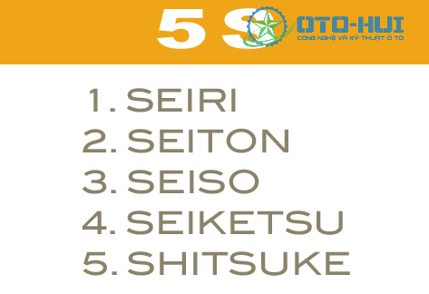 5“S” là 5 chữ cái đầu của các từ tiếng Nhật, đại diện cho 5 bước trong nguyên tắc quản lý này.  
