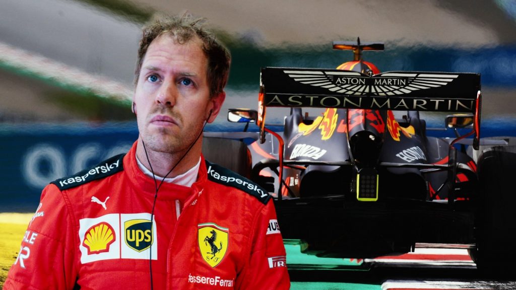 Vì tính toán sai, Sebastian Vettel bên cạnh chiếc Aston Martin đã mất vị trí thứ hai.