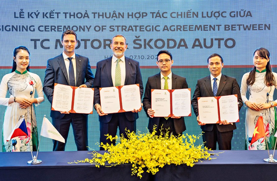 Skoda Auto vừa ký thỏa thuận hợp tác lắp ráp xe với tập đoàn TC Motor tại Việt Nam. (Ảnh Skoda)