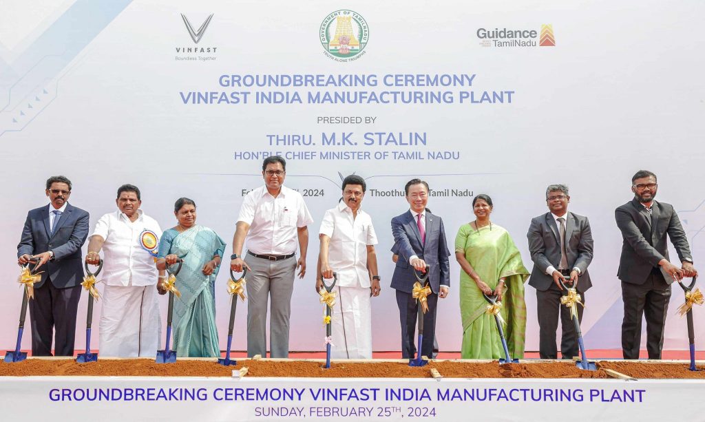 Lễ động thổ nhà máy sản xuất xe điện đầu tiên của VinFast tại Ấn Độ